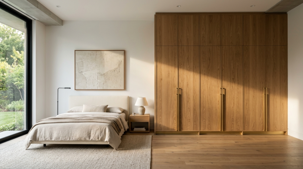 Luxury home interior featuring a custom-designed floor-to-ce